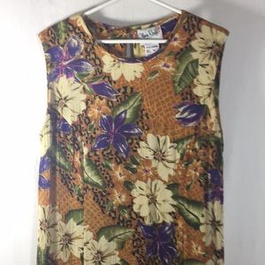 Olivia Rose Bright Floral Sleeveless Maxi Dress